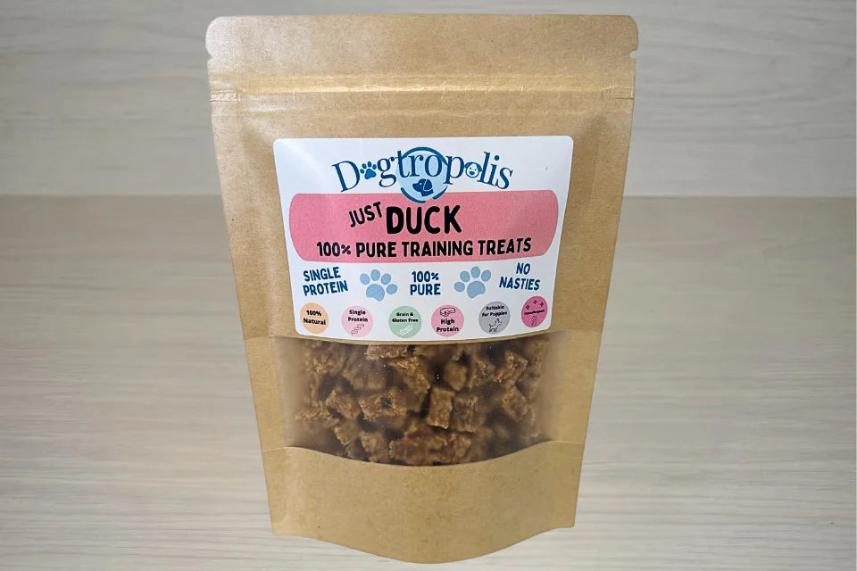 100% Pure Duck Training Treats from Dogtropolis
