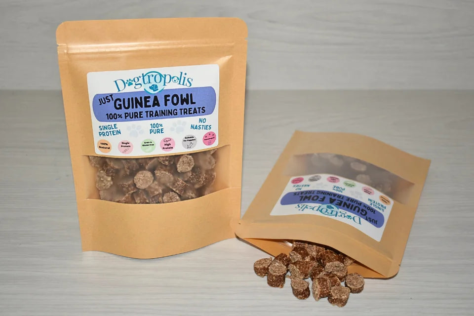 100% Pure Guinea Fowl Training Treats from Dogtropolis