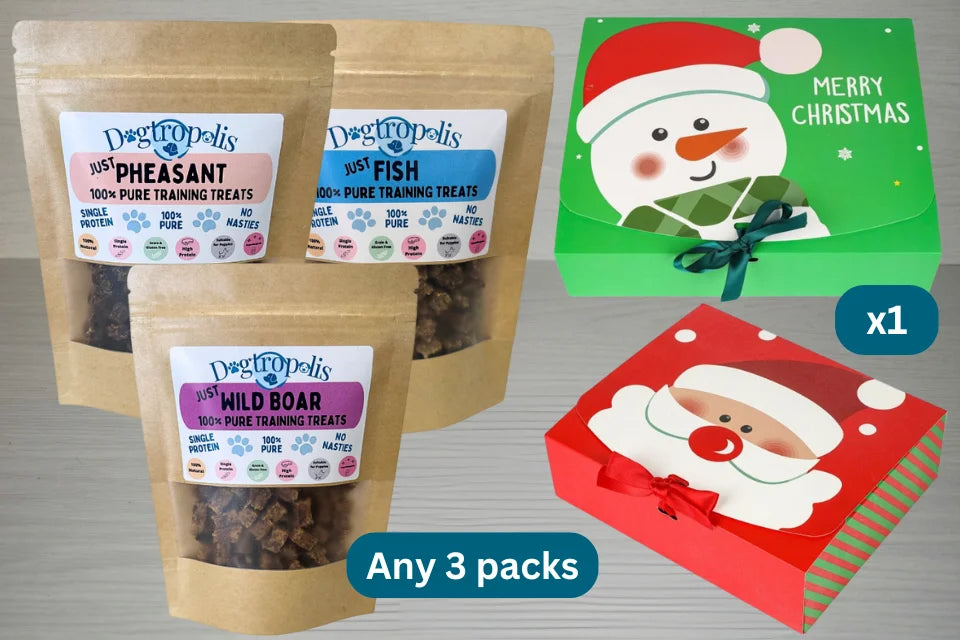 Any 3 100% Pure Training Treats + Festive Box