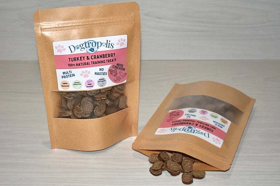 Dogtropolis 100% Natural Training Treats - Turkey & Cranberry