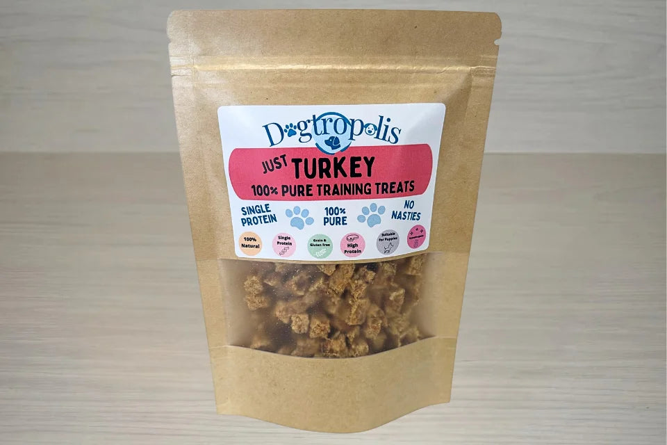100% Pure Turkey Training Treats from Dogtropolis