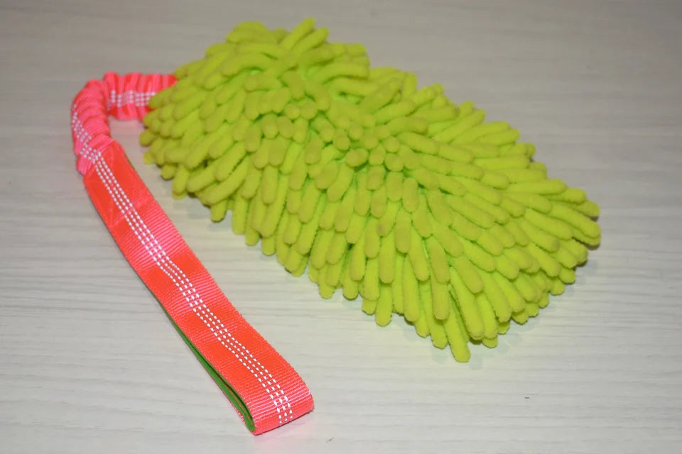 Bungee Chaser Tug Toy for Dogs - Pink/Green - Short
