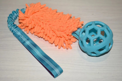 Bungee Chaser Tug Toy with MOP Fabric & Ball