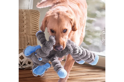 Dog with KONG Shakers Crumples Elephant Toy