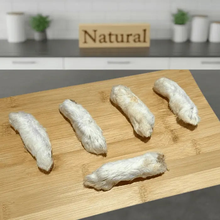 Rabbit Feet with Hair for Dogs