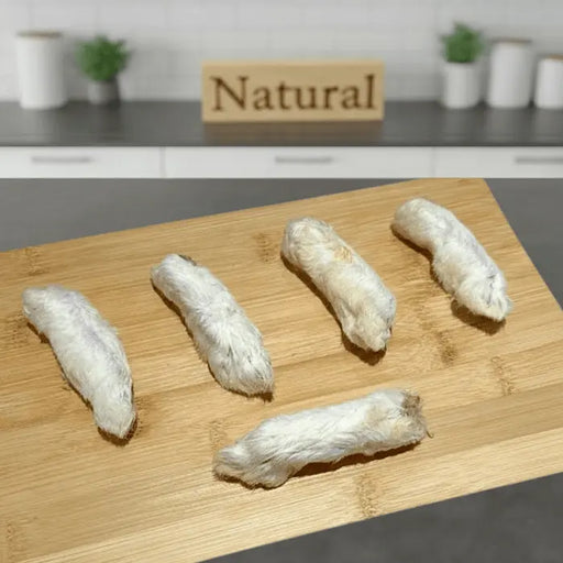 Rabbit Feet with Hair for Dogs