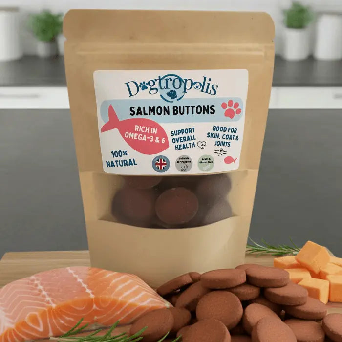 Salmon Buttons for Dogs