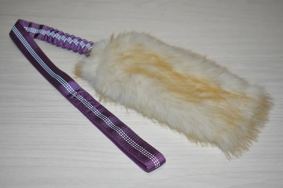 Faux Fur Bungee Chaser Tug Toy for Dogs - Long
