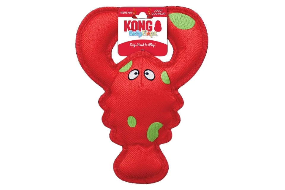 KONG Belly Flop Dog Toys - Lobster