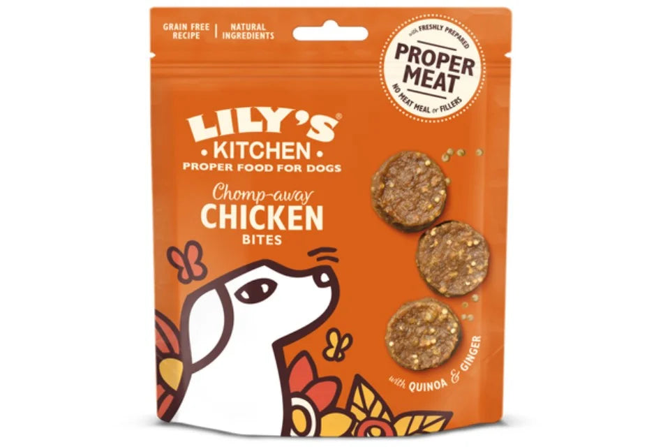 Lily's Kitchen Chomp-Away Chicken Bites Dog Treats