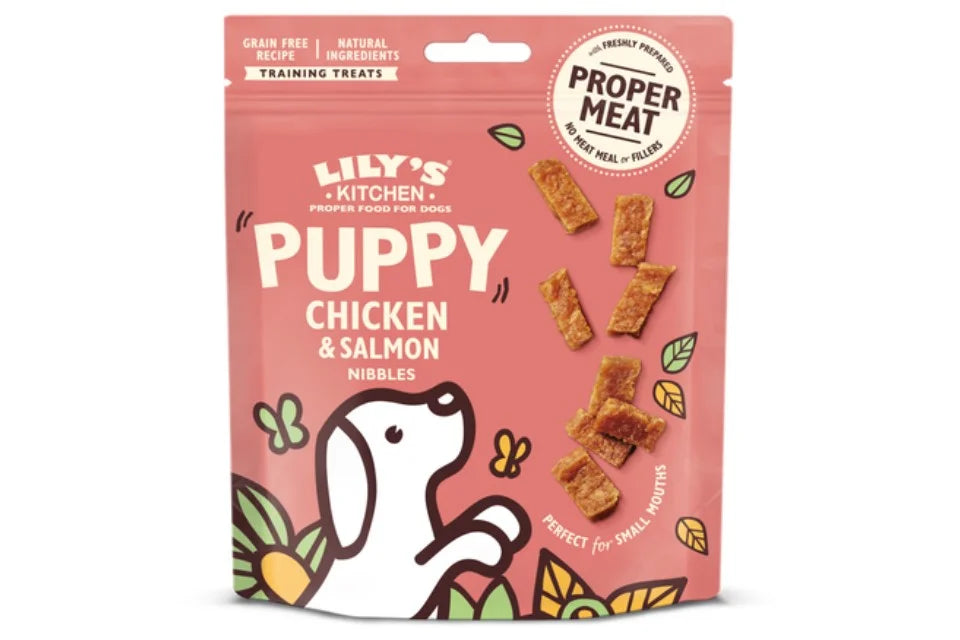 Lily's Kitchen Chicken and Salmon Nibbles Puppy Treats 70g
