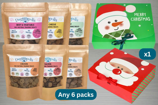 Any 6 100% Natural Training Treats + Festive Box