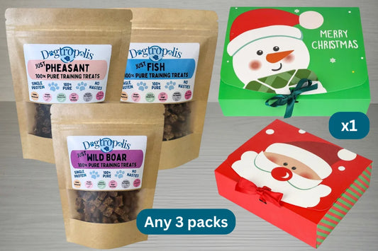 Any 3 100% Pure Training Treats + Festive Box