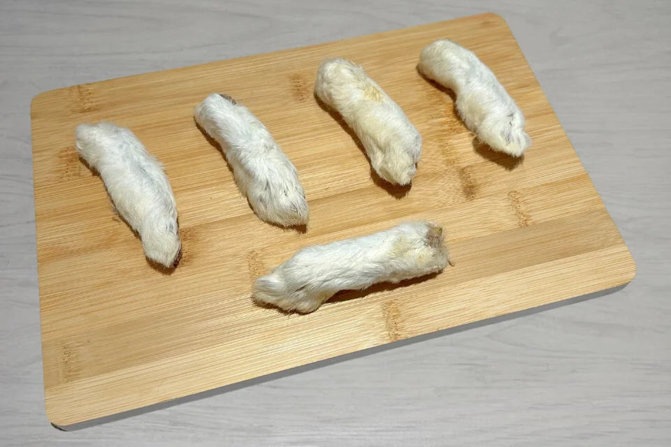 Rabbit Feet with Hair for Dogs