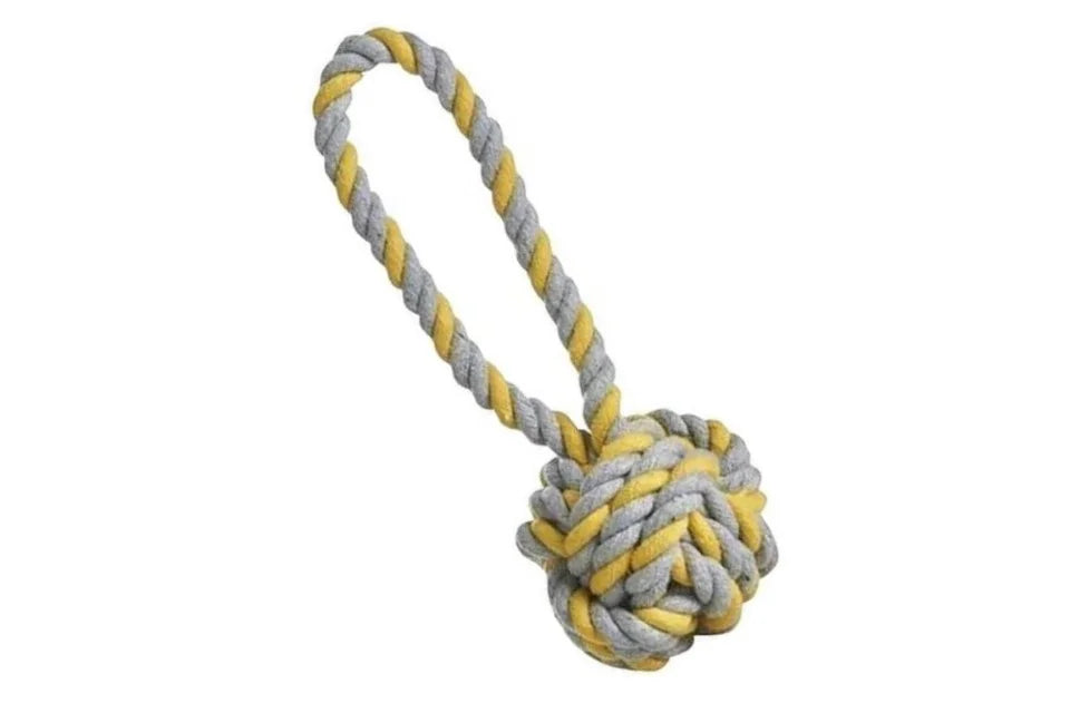 Simply Pet Rope Ball Tug Toy