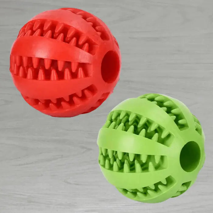 Festive Dog Treat Ball Dispenser Toy