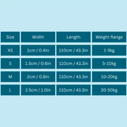 Truelove AirMesh Dog Lead Size Guide