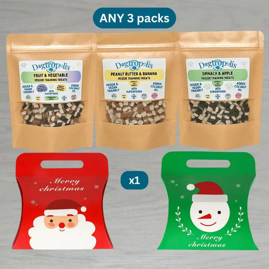 Any 3 Veggie Training Treats in Festive Box