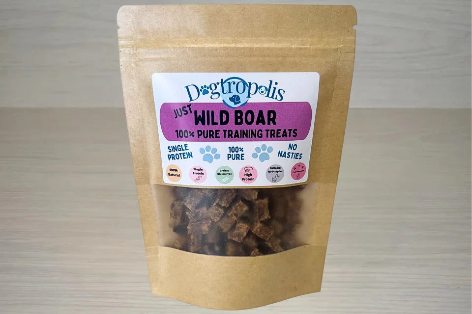 100% Pure Wild Boar Training Treats from Dogtropolis